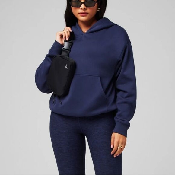 FABLETICS - Cozy Fleece Hoodie in Navy - Picture 3 of 7